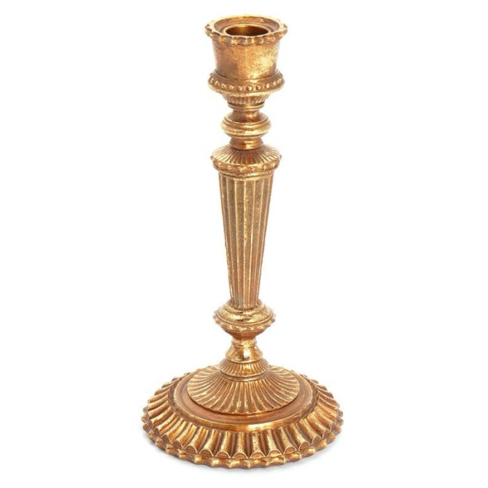 PORTACANDELA ORO D11 H23 RESIN